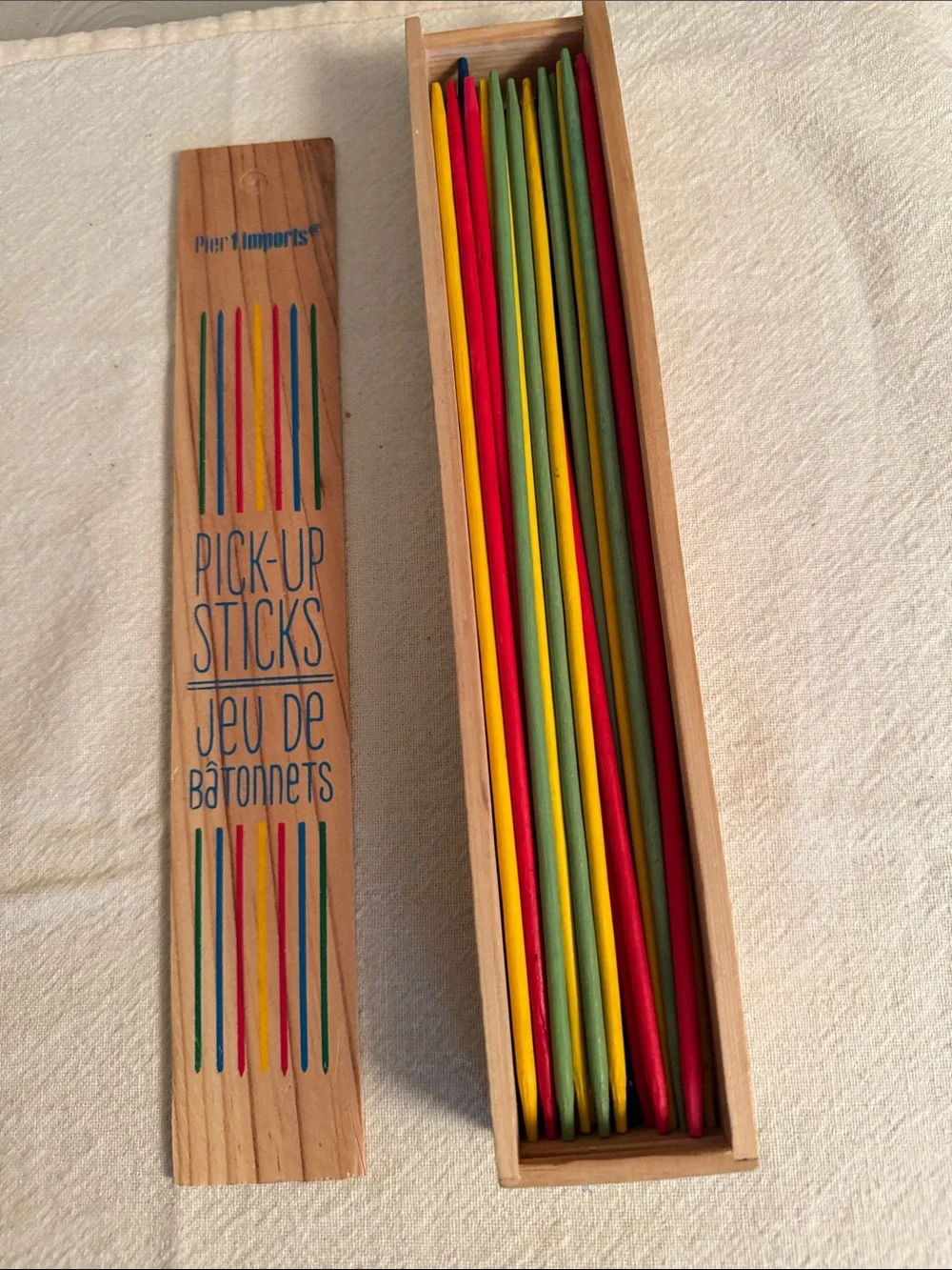 Pier 1 Pick-Up Sticks Set — Red, Yellow, Green, Blue